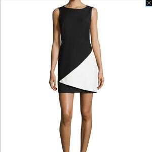 BCBGMAXAZRIA Jesica Contrast Folded Dress Sz 8